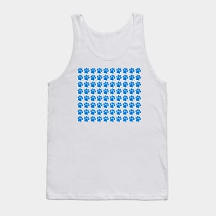 Bright Blue Paw Prints Tank Top